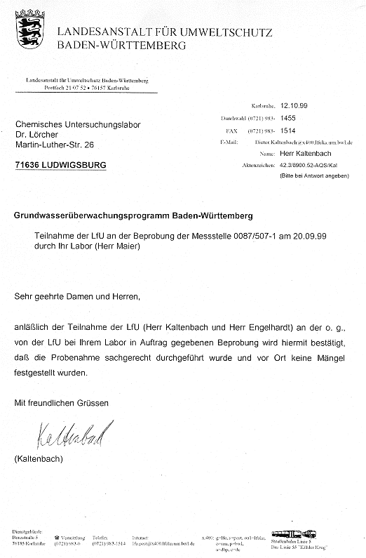 Besttigung PN Audit 20.09.99