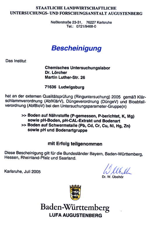 LUFA Augustenberg RV 2005