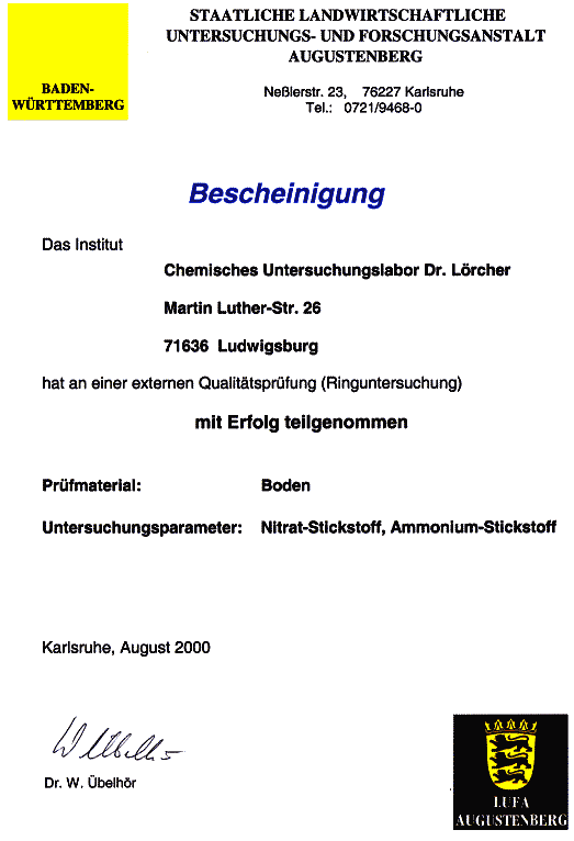 Urkunde LUFA Boden August 2000